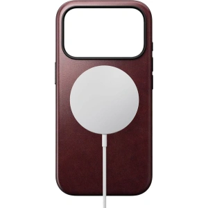 Skórzane etui NOMAD Modern Leather Case do Apple iPhone 17 Pro kompatybilne z MagSafe, skóra Horween (burgundy)