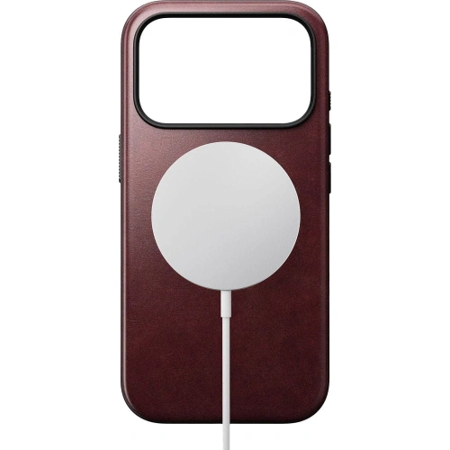 Skórzane etui NOMAD Modern Leather Case do Apple iPhone 17 Pro kompatybilne z MagSafe, skóra Horween (burgundy)