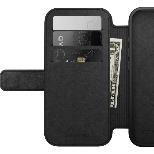 Skórzane etui NOMAD Modern Leather Folio do Apple iPhone 17 kompatybilne z MagSafe (black)