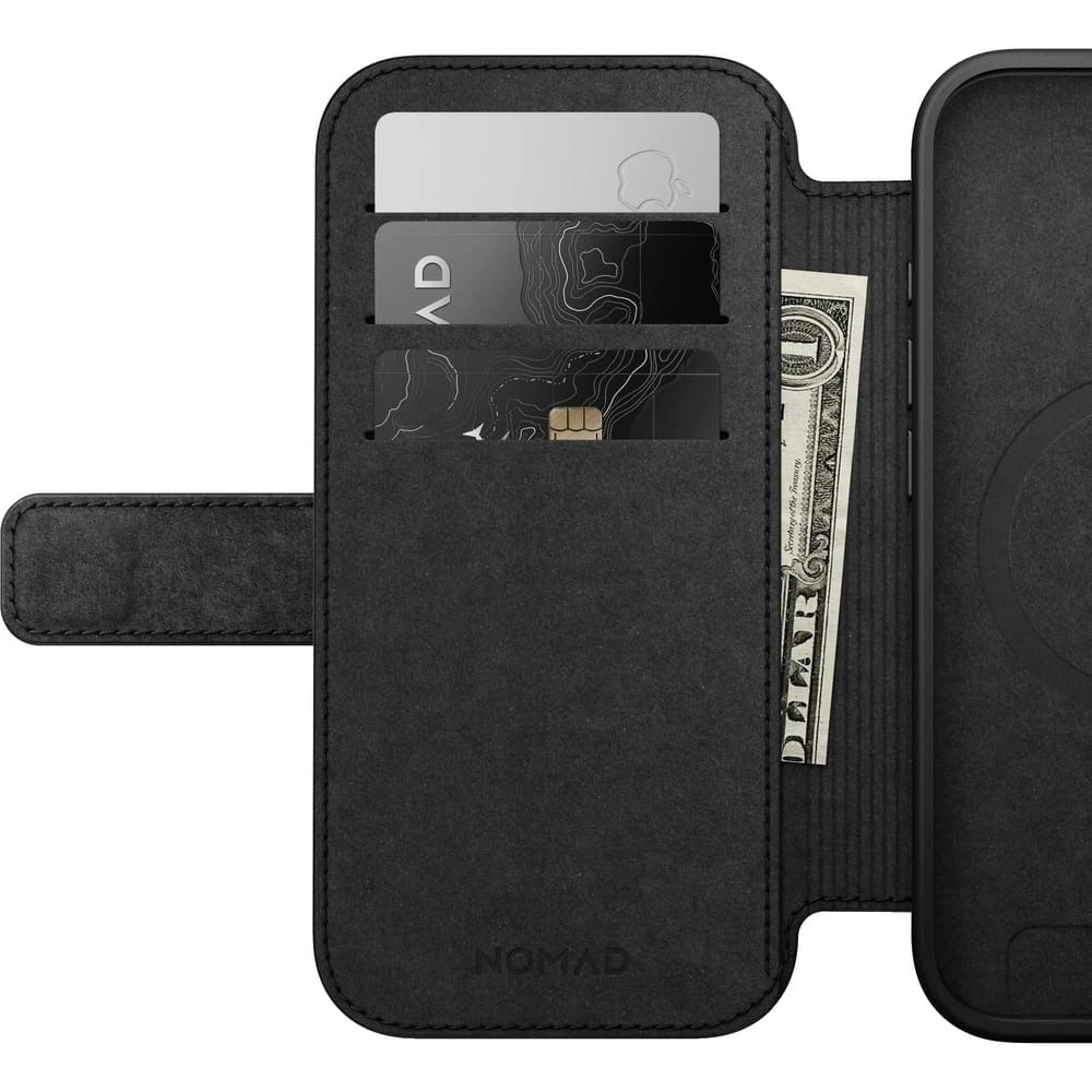 Skórzane etui NOMAD Modern Leather Folio do Apple iPhone 17 kompatybilne z MagSafe (black)