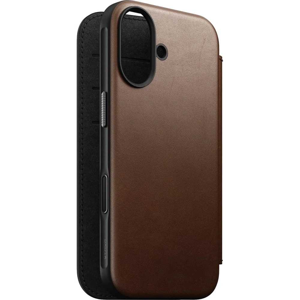 Skórzane etui NOMAD Modern Leather Folio do Apple iPhone 17 kompatybilne z MagSafe (brown)