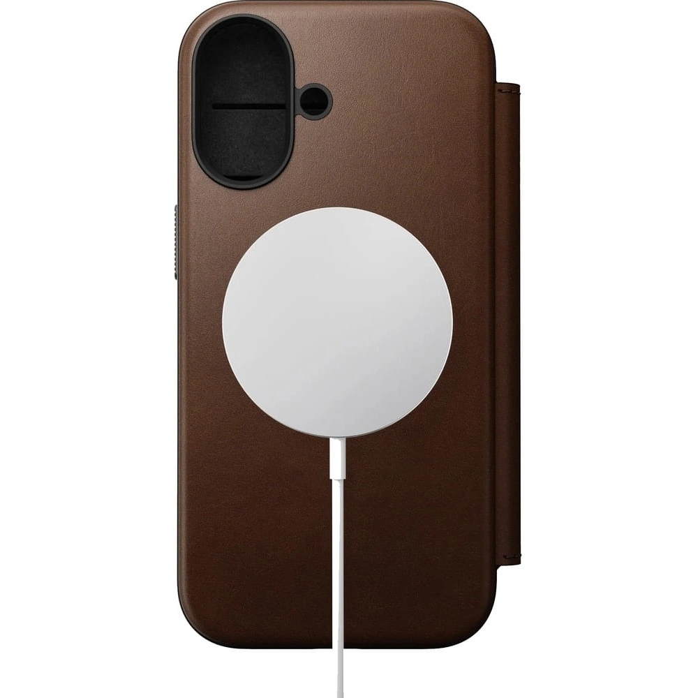 Skórzane etui NOMAD Modern Leather Folio do Apple iPhone 17 kompatybilne z MagSafe (brown)
