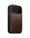 Skórzane etui NOMAD Modern Leather Folio do Apple iPhone 17 Pro kompatybilne z MagSafe (brown)