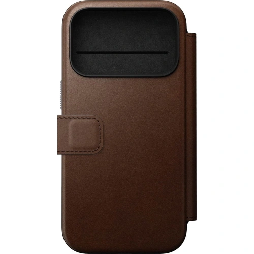 Skórzane etui NOMAD Modern Leather Folio do Apple iPhone 17 Pro kompatybilne z MagSafe (brown)