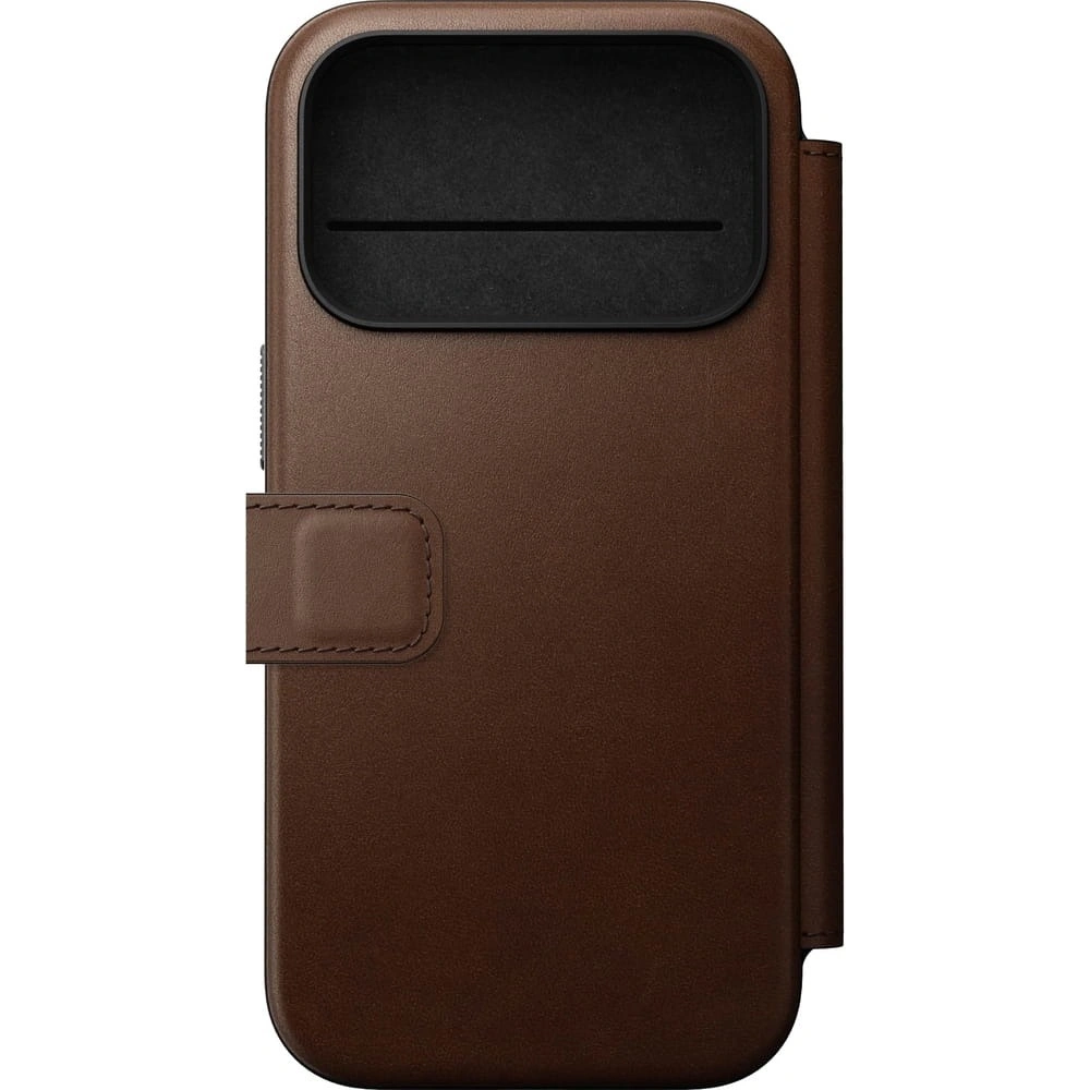 Skórzane etui NOMAD Modern Leather Folio do Apple iPhone 17 Pro kompatybilne z MagSafe (brown)