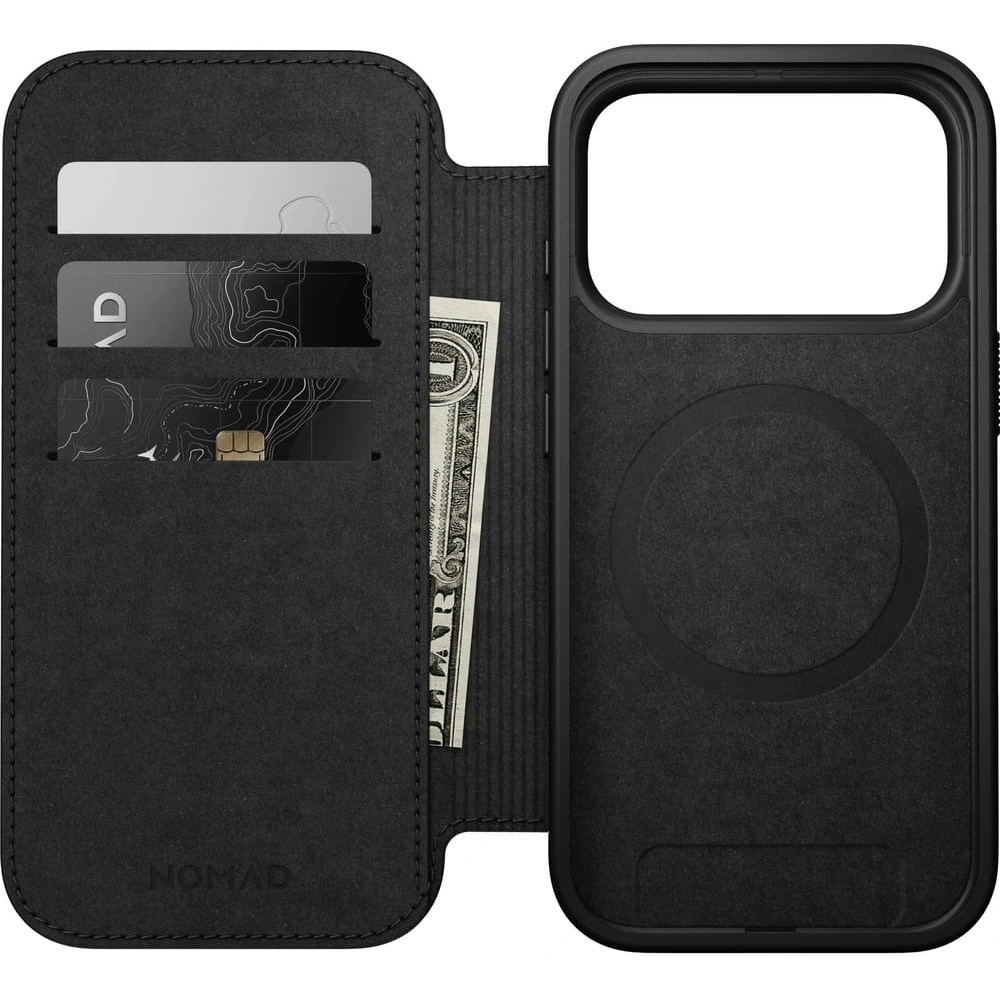 Skórzane etui NOMAD Modern Leather Folio do Apple iPhone 17 Pro kompatybilne z MagSafe (english tan-c)