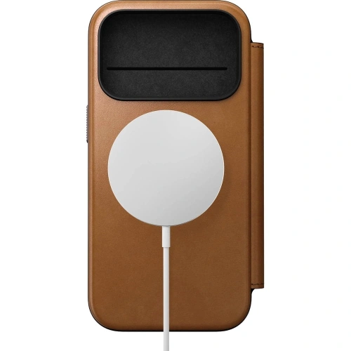 Skórzane etui NOMAD Modern Leather Folio do Apple iPhone 17 Pro kompatybilne z MagSafe (english tan-c)