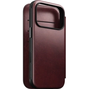 Skórzane etui NOMAD Modern Leather Folio do Apple iPhone 17 Pro kompatybilne z MagSafe, skóra Horween (burgundy)