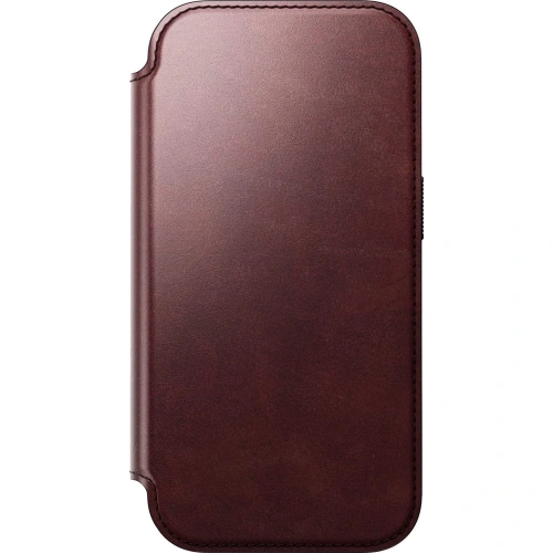 Skórzane etui NOMAD Modern Leather Folio do Apple iPhone 17 Pro kompatybilne z MagSafe, skóra Horween (burgundy)