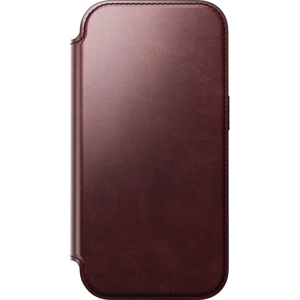 Skórzane etui NOMAD Modern Leather Folio do Apple iPhone 17 Pro kompatybilne z MagSafe, skóra Horween (burgundy)