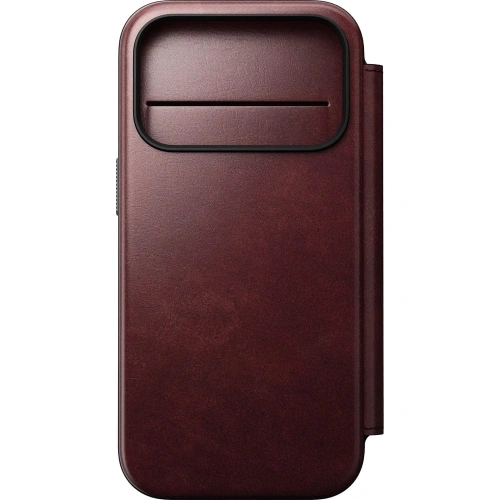 Skórzane etui NOMAD Modern Leather Folio do Apple iPhone 17 Pro kompatybilne z MagSafe, skóra Horween (burgundy)