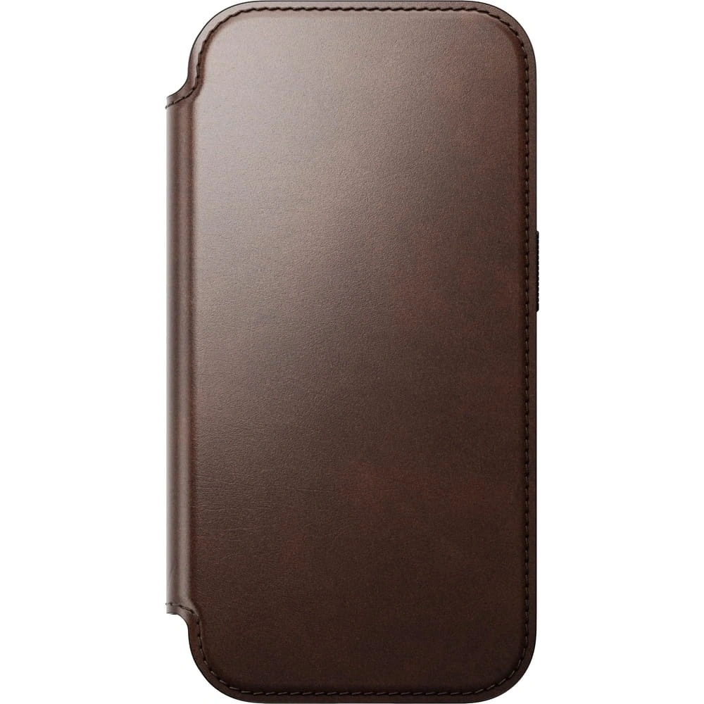 Skórzane etui NOMAD Modern Leather Folio do Apple iPhone 17 Pro Max kompatybilne z MagSafe, skóra Horween (rustic brown)
