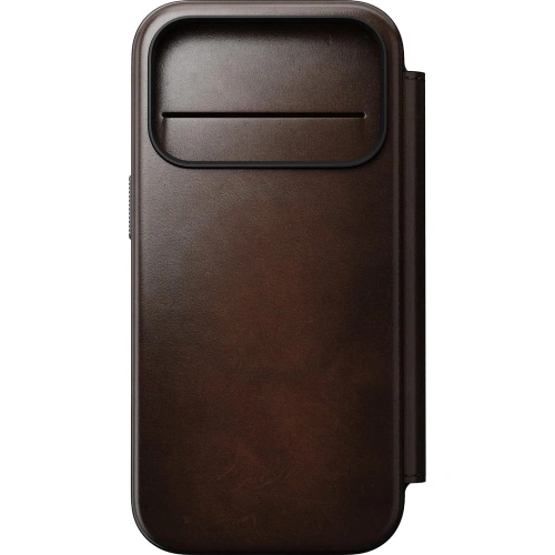 Skórzane etui NOMAD Modern Leather Folio do Apple iPhone 17 Pro kompatybilne z MagSafe, skóra Horween (rustic brown)