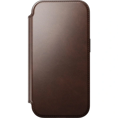 Skórzane etui NOMAD Modern Leather Folio do Apple iPhone 17 Pro kompatybilne z MagSafe, skóra Horween (rustic brown)
