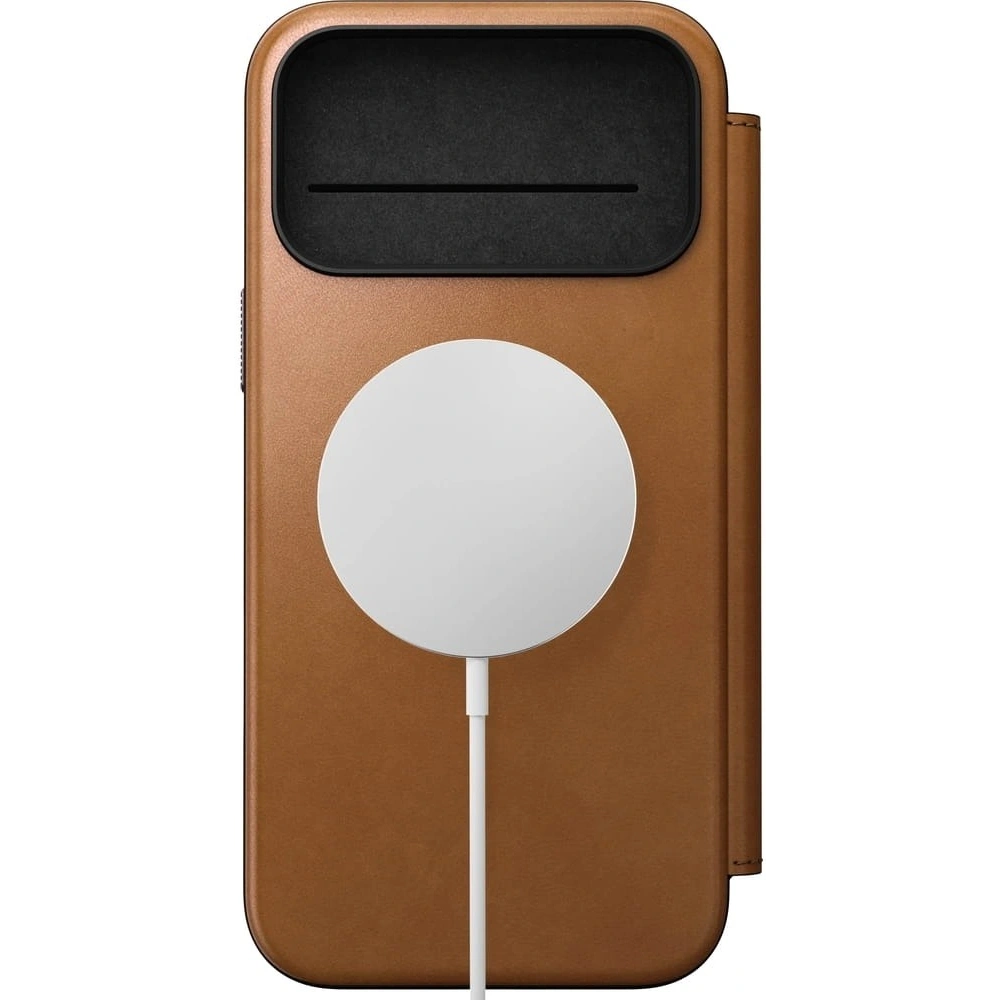 Skórzane etui NOMAD Modern Leather Folio do Apple iPhone 17 Pro Max kompatybilne z MagSafe (english tan-c)