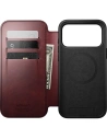 Skórzane etui NOMAD Modern Leather Folio do Apple iPhone 17 Pro Max kompatybilne z MagSafe, skóra Horween (burgundy)
