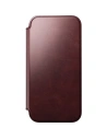 Skórzane etui NOMAD Modern Leather Folio do Apple iPhone 17 Pro Max kompatybilne z MagSafe, skóra Horween (burgundy)