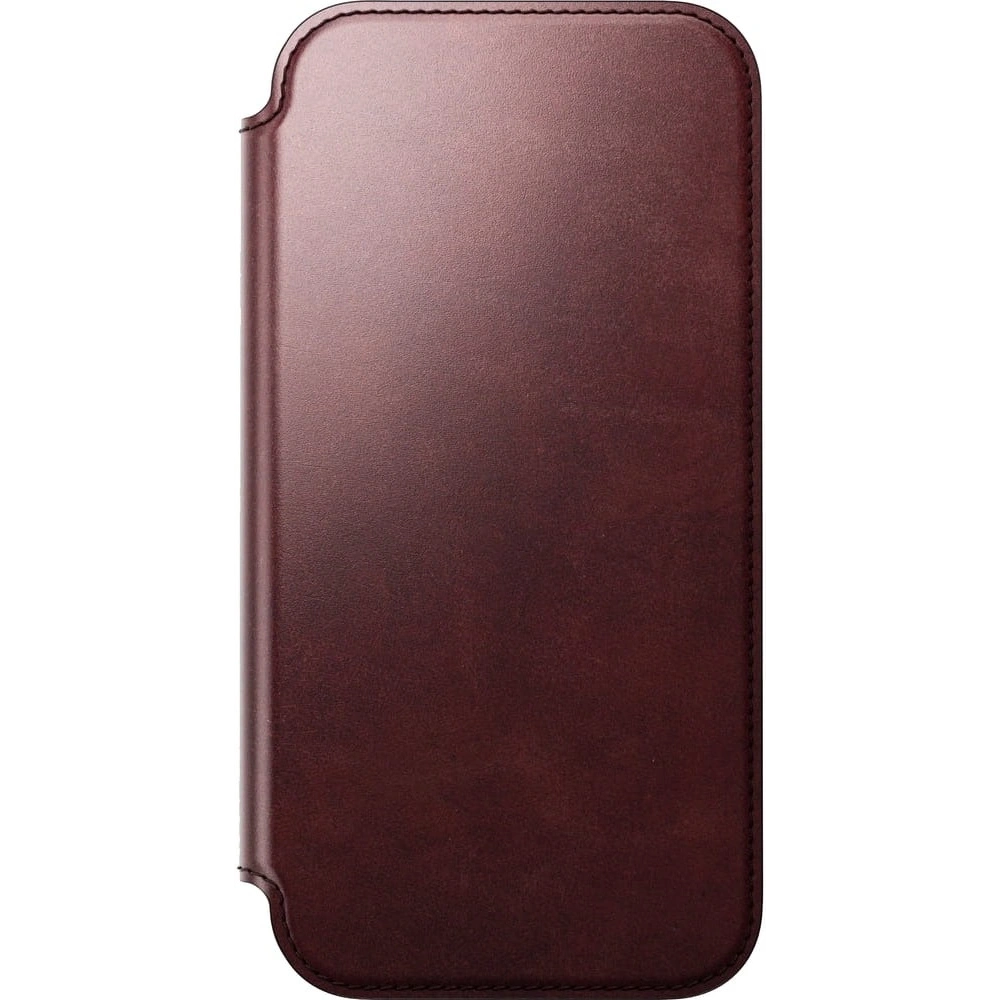 Skórzane etui NOMAD Modern Leather Folio do Apple iPhone 17 Pro Max kompatybilne z MagSafe, skóra Horween (burgundy)