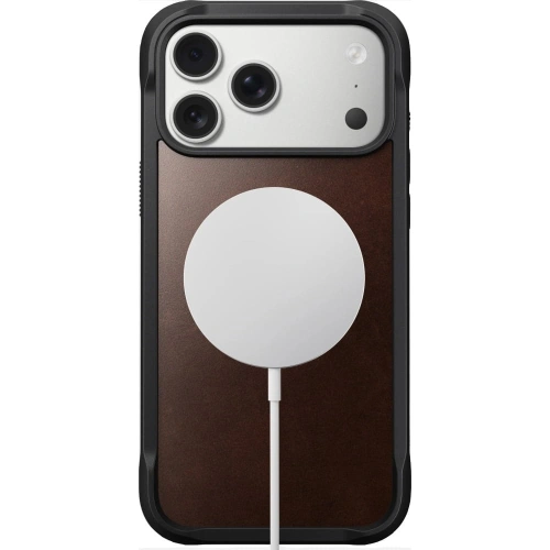 Skórzane etui NOMAD Rugged Leather Case do Apple iPhone 17 Pro Max kompatybilne z MagSafe, skóra Horween (rustic brown)