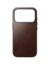 Skórzane etui NOMAD Traditional Leather Case do Apple iPhone 17 Pro kompatybilne z MagSafe, skóra Horween (rustic brown)