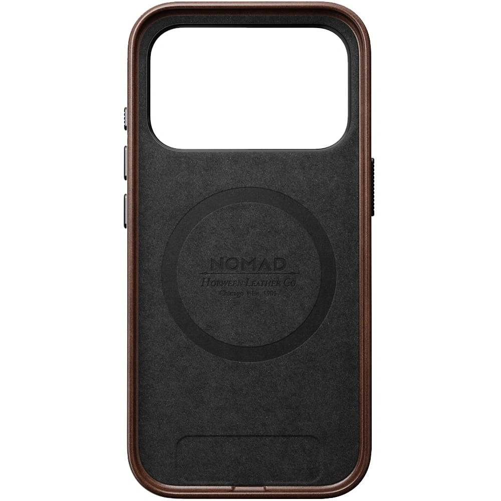 Skórzane etui NOMAD Traditional Leather Case do Apple iPhone 17 Pro kompatybilne z MagSafe, skóra Horween (rustic brown)