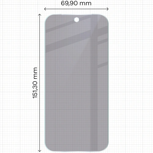 Prywatyzujące szkło hybrydowe Bizon Glass Mule Shadow do Google Pixel 9a matowe