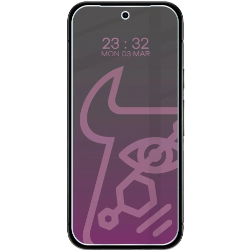 Prywatyzujące szkło hybrydowe Bizon Glass Mule Shadow do Google Pixel 9a matowe