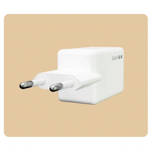 Ładowarka sieciowa Bizon Charger VT-36B 45W 2xUSB-C PD QC 4.0 GAN3 biała