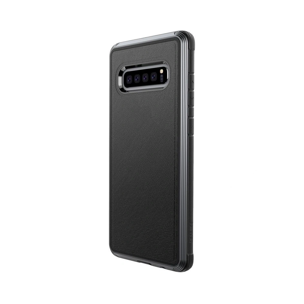 Wholesale X-Doria Defense Lux - Aluminum Case for Samsung Galaxy S10+ (Drop test 3m) (Black Leather) - XDR005BLK - {ean13} - Hurt