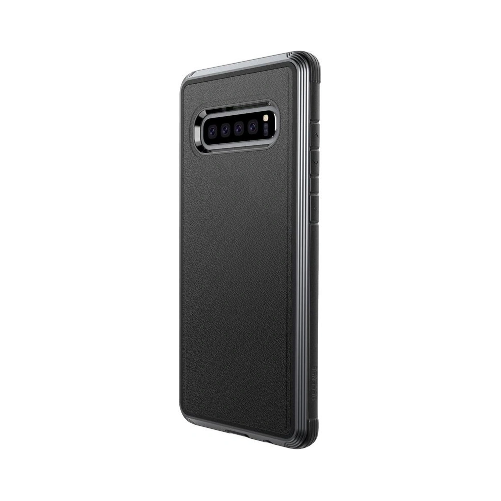 Hurtownia GSM - Hliníkový kryt X-Doria Defense Lux Samsung Galaxy S10 (Test pádu 3m) (Černá kůže) - XDR004BLK - {ean13} - Hurt