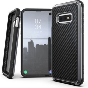 Hliníkové pouzdro X-Doria Defense Lux Samsung Galaxy S10e (Test pádu 3m) (Černá uhlíková vlákna)