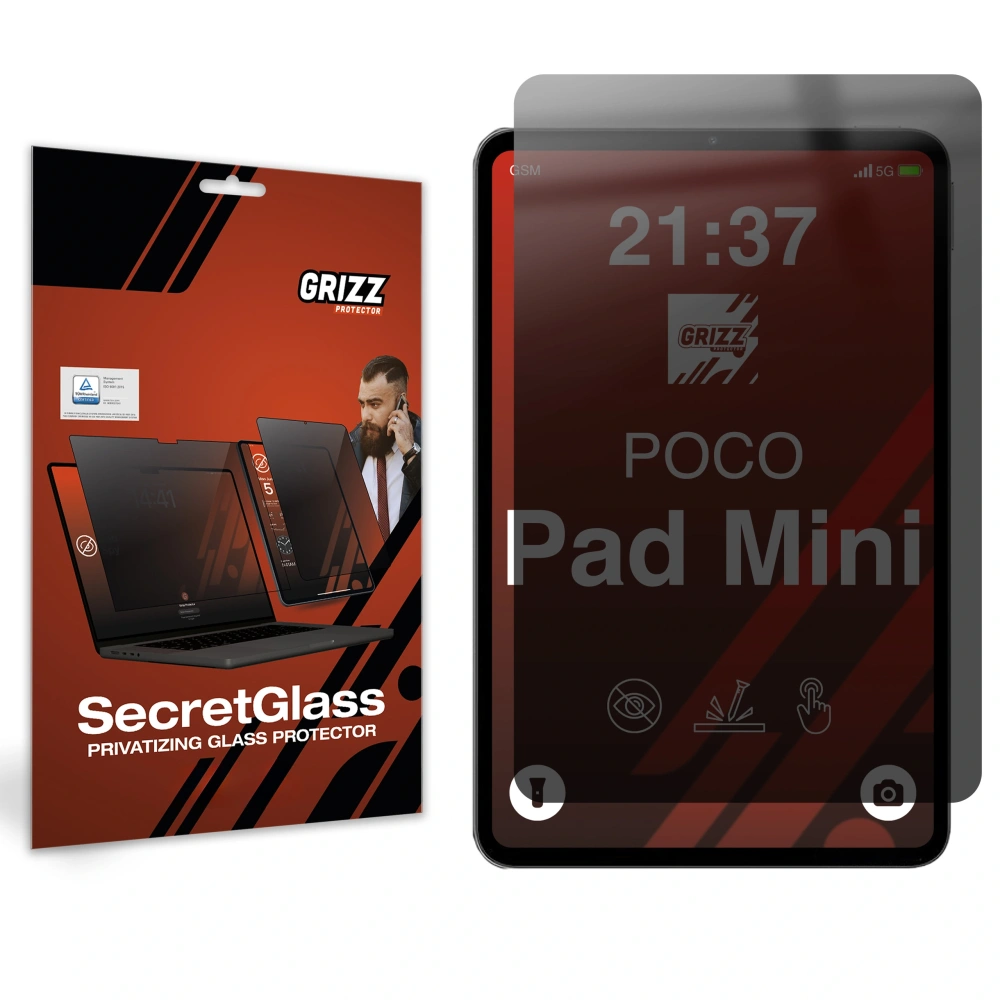 Matowe szkło prywatyzujące GrizzGlass SecretGlass do Xiaomi Pad Mini