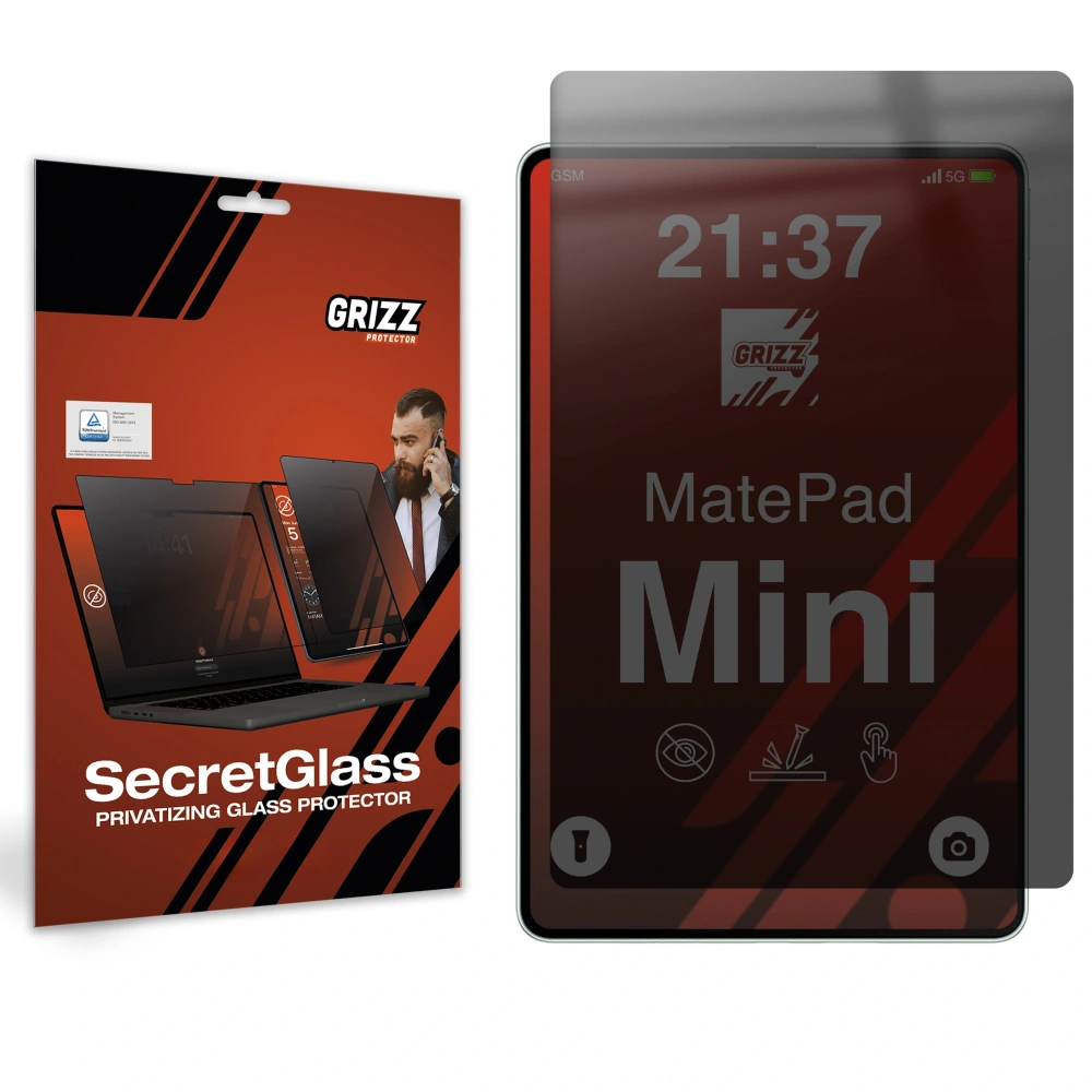 Matowe szkło prywatyzujące GrizzGlass SecretGlass do Huawei MatePad Mini