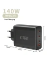 Ładowarka sieciowa Tech-Protect NC140W-GAN 4-port Network Charger PD 140W / QC3.0 Black