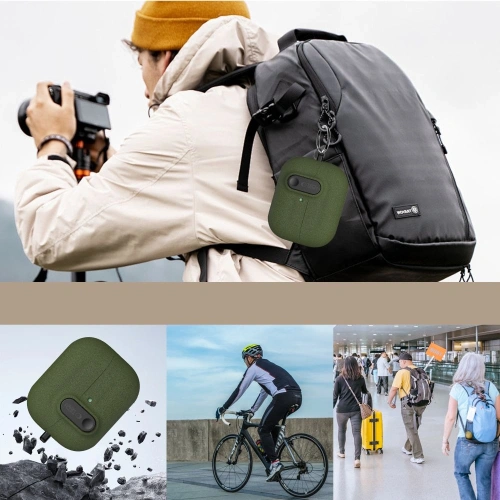 Etui Tech-Protect Slim Hook do Samsung Galaxy Buds 3 / 3 FE / 3 Pro Olive Green