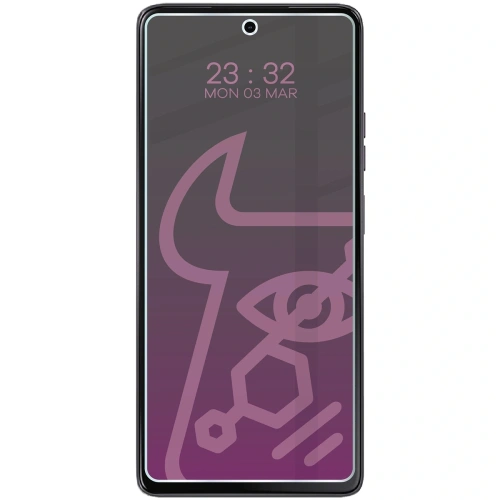 Prywatyzujące szkło hybrydowe Bizon Glass Mule Shadow do Motorola Moto G75 5G matowe