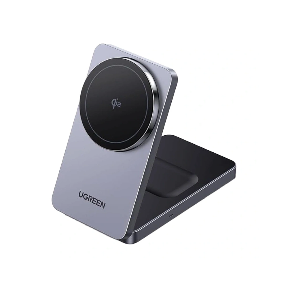 Magnetyczna ładowarka bezprzewodowa 2w1 UGREEN W706 MagSafe 15W (czarna)