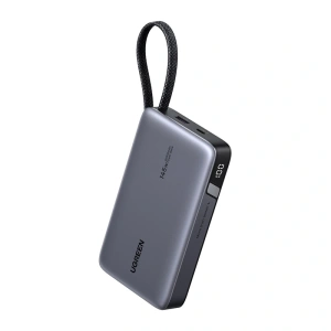 Powerbank 20000mAh Ugreen PB551 145W USB-A, USB-C + wbudowany kabel (szary)