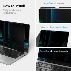 Folia prywatyzująca Spigen Safe View do Apple MacBook Pro 14 M1 / M2 / M3 / M4 / M5 2021-2025 Privacy