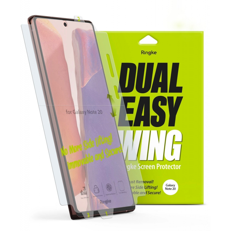 Hurtownia Ringke - 8809716076833 - RGK1232 - Folia hydrożelowa Ringke Dual Easy Wing Full Cover Samsung Galaxy Note 20 [2 PACK] - B2B homescreen