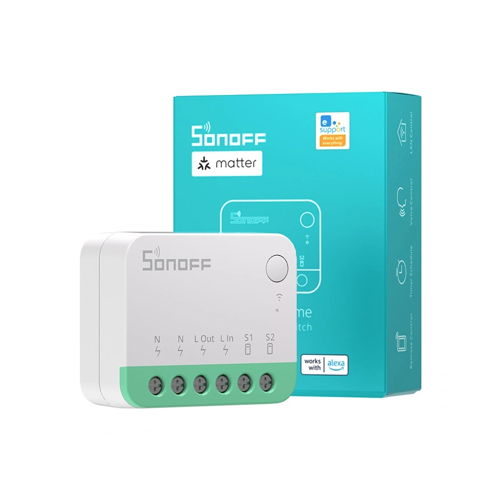 Inteligentny mini przełącznik WiFi Sonoff MINIR4M Matter (HomeKit, SmartThings, Home Assistant)