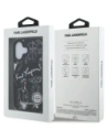 Etui Karl Lagerfeld Grained Pattern & Logo MagSafe do Apple iPhone 16 czarny