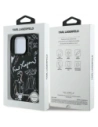 Etui Karl Lagerfeld Grained Pattern & Logo MagSafe do Apple iPhone 16 Pro czarny