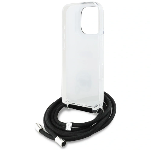 Etui Karl Lagerfeld IML Crossbody Karl&Choupette Head do Apple iPhone 16 Pro biały