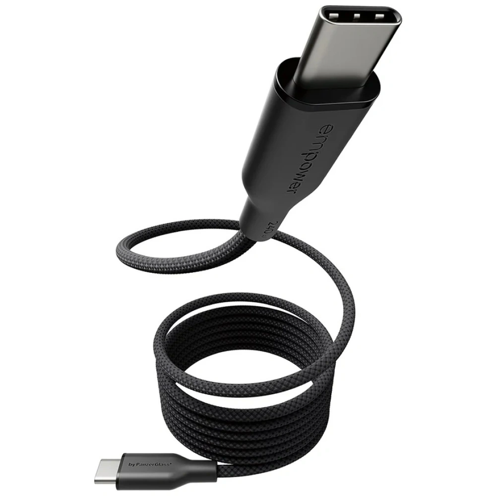 Kabel Empower by PanzerGlass Magnetic 240W USB-C / USB-C 1.5m czarny