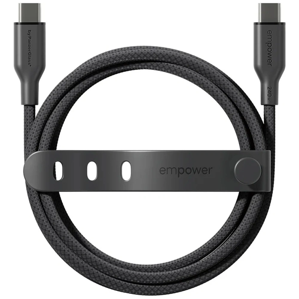 Kabel Empower by PanzerGlass Racing 240W USB-C / USB-C 1.2m czarny