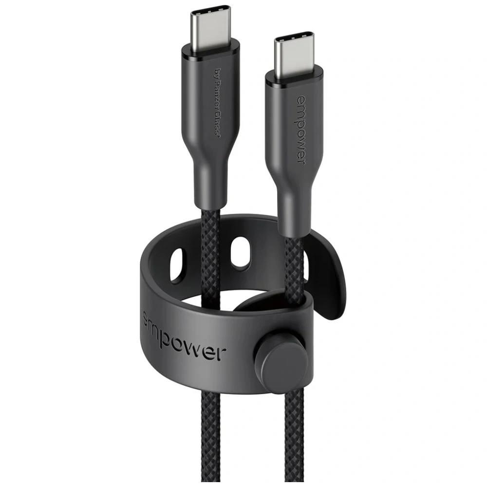 Kabel Empower by PanzerGlass Racing 60W USB-C / USB-C 1.2m czarny