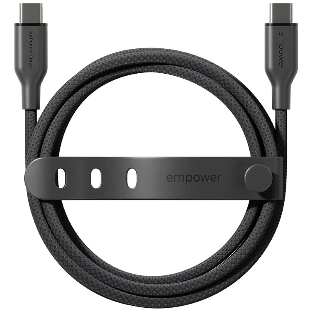 Kabel Empower by PanzerGlass Racing 60W USB-C / USB-C 2m czarny