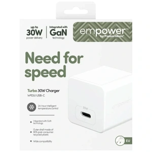Ładowarka sieciowa Empower by PanzerGlass Turbo 30W USB-C srebrno-czarny
