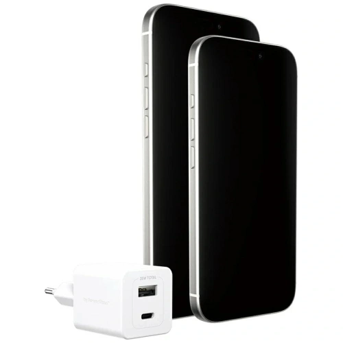 Ładowarka sieciowa Empower by PanzerGlass Turbo 35W USB-A, USB-C srebrno-biały